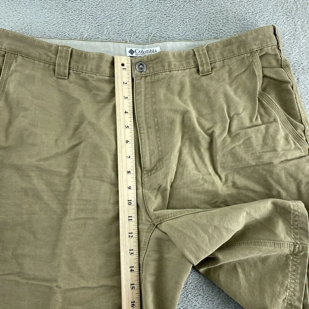 Columbia Mens Khaki Cotton Cargo Shorts With Side Pocket Size 38 1770